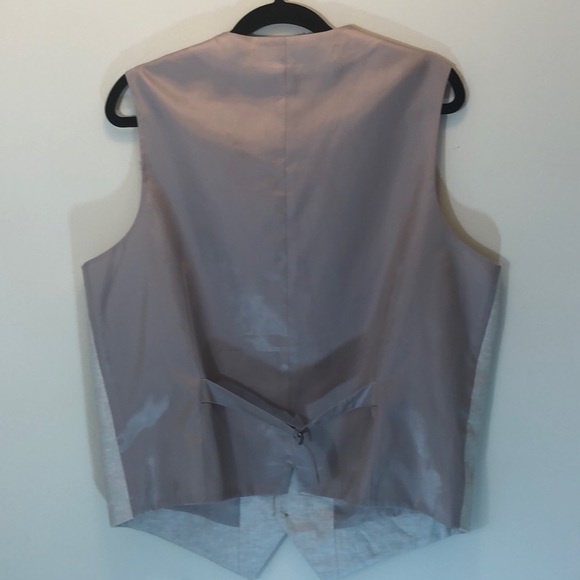 Perry Ellis Tan 4-Button 3-Pocket Fully-Lined Vest - Picture 4 of 8